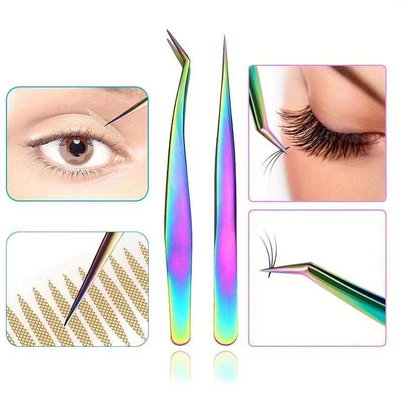 Stainless Steel Precision Color Titanium Eyebrow Clip Tweezers Specifically Designed for Beautiful Eyelashes Makeup Tools
