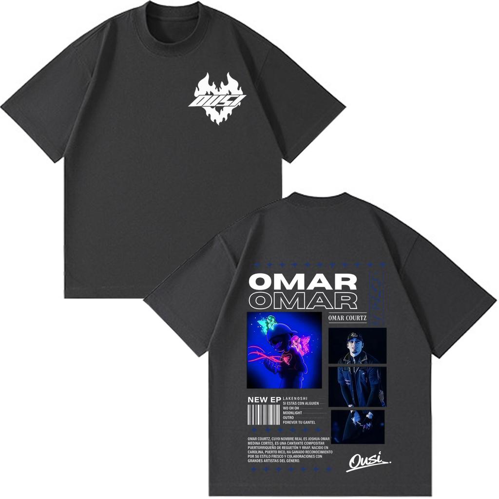 Omar Courtz Por Si Unisexana No Estoy 2026 Tour Stampa Magliette Unisex Moda Unisex Magliette a Maniche Corte Casual Cotone Hip Hop Magliette