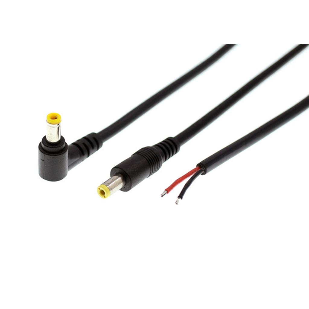DC 5.5MM x 2.5MM Samec Konektor na Holý Drát Otevřený Konec Napájecí Kabel Opravný Kabel 18 AWG 5525 Konektor DC5525 Pigtaily