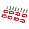 8PCS Metal Front Rear Bumper Trailer Hook Tow Shackle Rescue Hook for Axial Scx24 124 Car