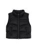 Unbalance Quilted Down Vest For Women In Black