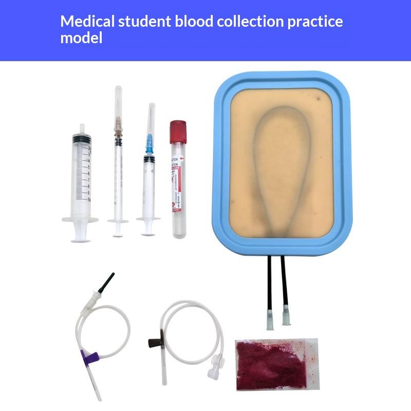 1 Set Training Injecții Asistente Model Intravenos Transfuzie Venopuncție IV Cu Pachet de Returnare Sânge Tampoane Piele Rănită Sutură