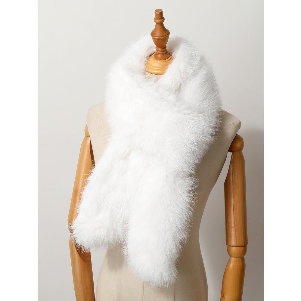 Faux Fox Fur Scarf All-match Faux Fur Scarf for Women Faux Raccoon Fur Neck Scarf for Winter