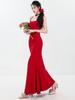Abito Sexy Vita Farfalla Vuoto Ragazza Calda Schiena Nuda Spalline Moda Donna Abiti Estivi da Festa Gonna Midi Aderente da Donna