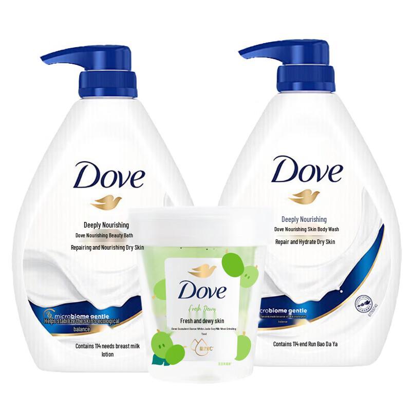 

Dove Deep Nourishment Shower Gel & Scrub 3-Piece Set