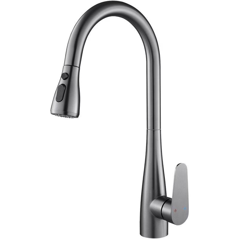 Pull-Out Rotatable Brass Kitchen Faucet