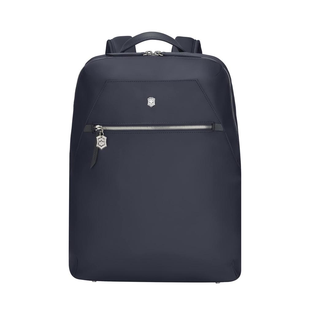 Victorinox Victoria Signature Compact Backpack, Fits 14-inch Laptops and 10-inch Tablets, Lightweight, Slim, Stylish, A4 Size, 16L, Blue, 612204