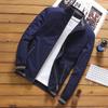 Spring and Autumn Jacket Pure Cotton Jacket Stand-up Collar Baseball Jacket Casual Jacket Men