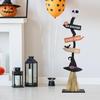 Halloween Witch Broom Wood Sign Room Decor Halloween Decorations For Indoor Outdoor Front Door Porch Lawn Garden Living Room