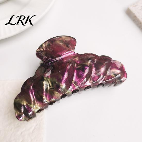 Elastic Metal Core Hair Clip Claw for Women, Crescent Moon Shape Clip, Gradient Color Back Smooth Edge Head Claw, Versatile Accessory Long Short Daily