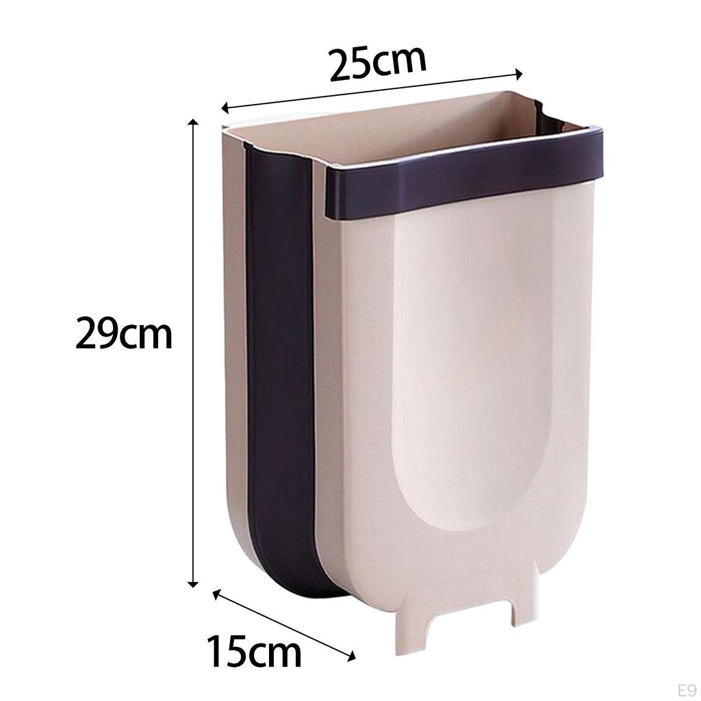 Foldable Waste Bin Hanging Kitchen Trash Can Compost Folding Hang Garbage for Outdoor
