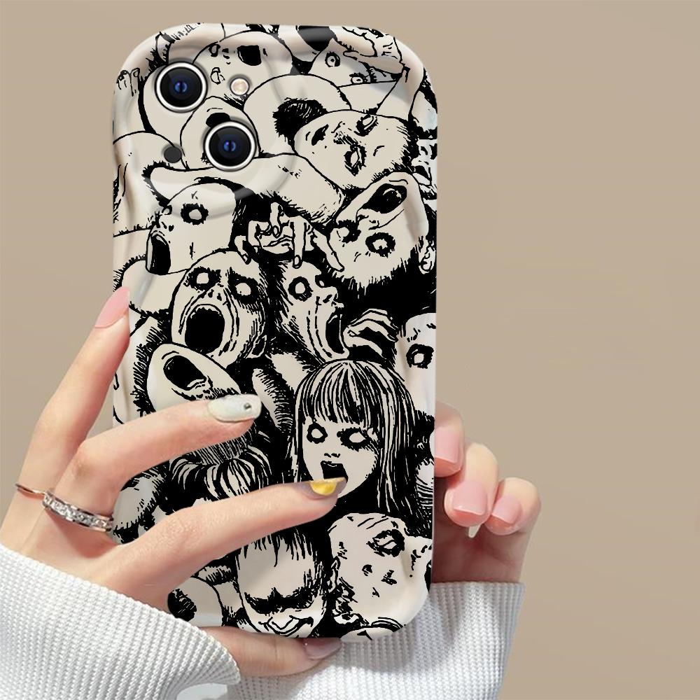 Junji Ito skrekk Hete tegneserier Tomie Telefondeksel For iPhone 16 15 14 13 12 11 Pro Max XS X XR 7 8 SE Støtsikkert Mykt Deksel