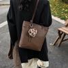 Portable woven bag women's 2025 new trendy retro tote bag simple large capacity shoulder armpit bag