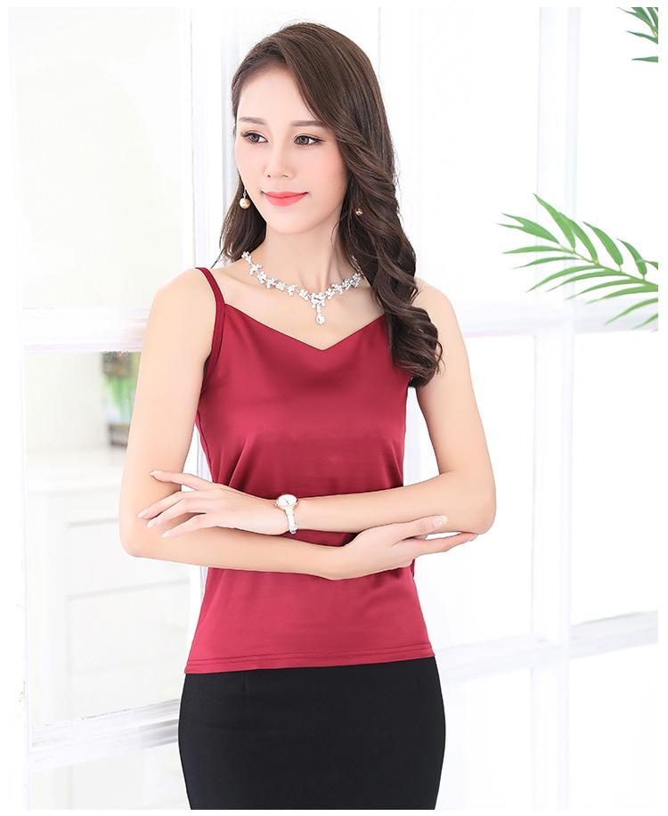 Women's Silk Camisole Tops – Slimming Professional and Sexy Outerwear