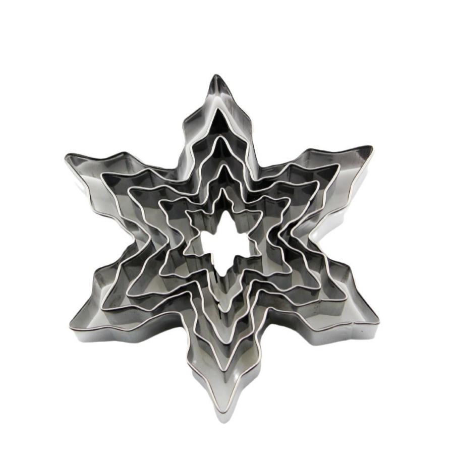 3/5pcsChristmas Snowflake Cookie Mold Stainless Steel Kitchen Baking Tool Gingerbread Man Christmas Tree Chocolate Candy Mold Co