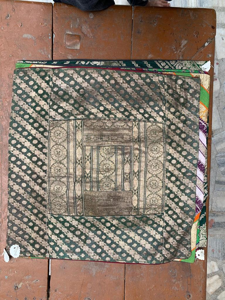 Hand Embroidered Cotton Pillow Cover: Boho Decorative Cushion 40