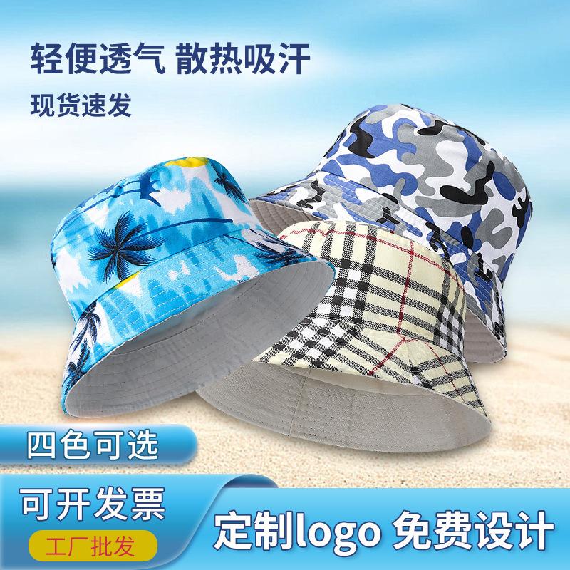 Front And Back Can Wear Bucket Hat Fishing Hat Can Be Printed Advertising Promotion Tourism Adult Sun Hat Printed Hat