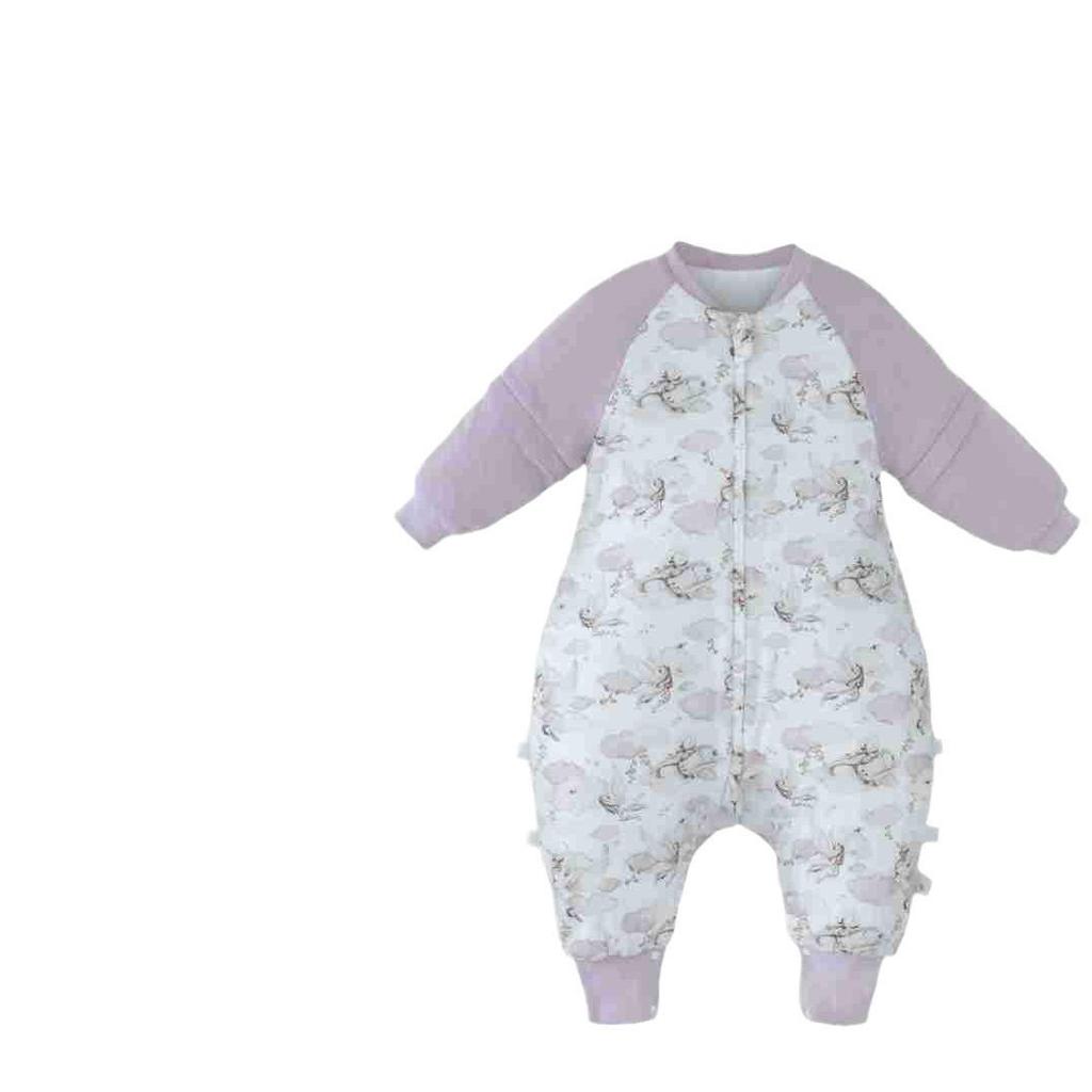 Class A Baby Sleep Sack: Lightweight Cotton, Spring/Autumn, Split-Leg, Detachable Sleeves, Anti-Kick, One-Piece Pajamas
