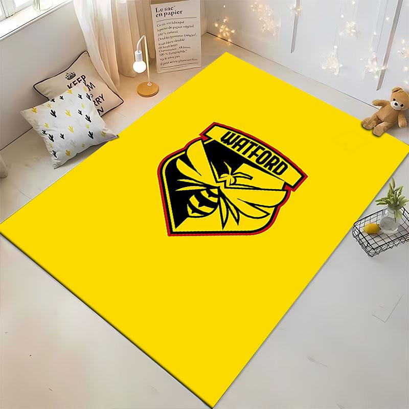 Watford Hornet Logo Carpet suitable as a non-slip mat for the living room or bedroom sofa