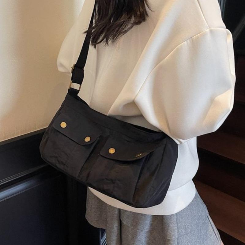 Commuter bag women's large-capacity casual women's bag shoulder bag versatile literary and retro messenger bag