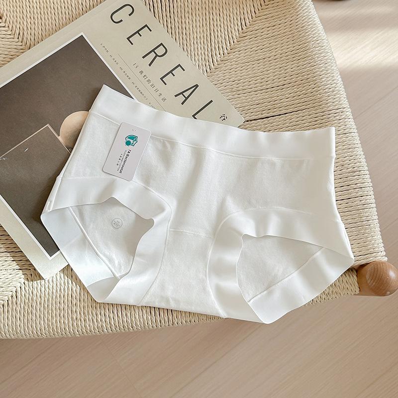 

Женское нижнее белье, трусики 7А, женские дышащие антибактериальные трусы со средней талией большого размера для девочек без следов XXL грязно-белый