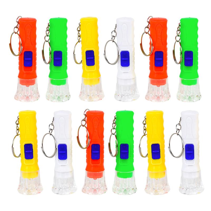 12/24Pcs Mini LED Flashlight Lamp Children Birthday Party Favors Goodie Bag Pinata Filler Toys Rewards Christmas New Year Gifts