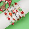 5Pcs Snowman Christmas Bracelet Multi-Layer Stacking Rope Chain Bangle Beaded Bracelet  Gifts