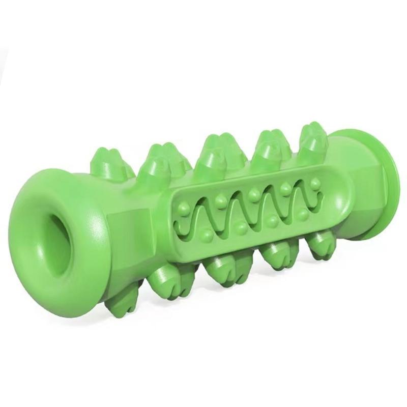 

Interactive Stick Pet Chew Toy For Dog Rubber Chewproof Design Support Teeth Hygiene Mental Stimulation Teeth Cleaning зелёный
