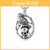 Necklaces Skull Gothic With Vintage Finish And Crow Shape Design For Halloween