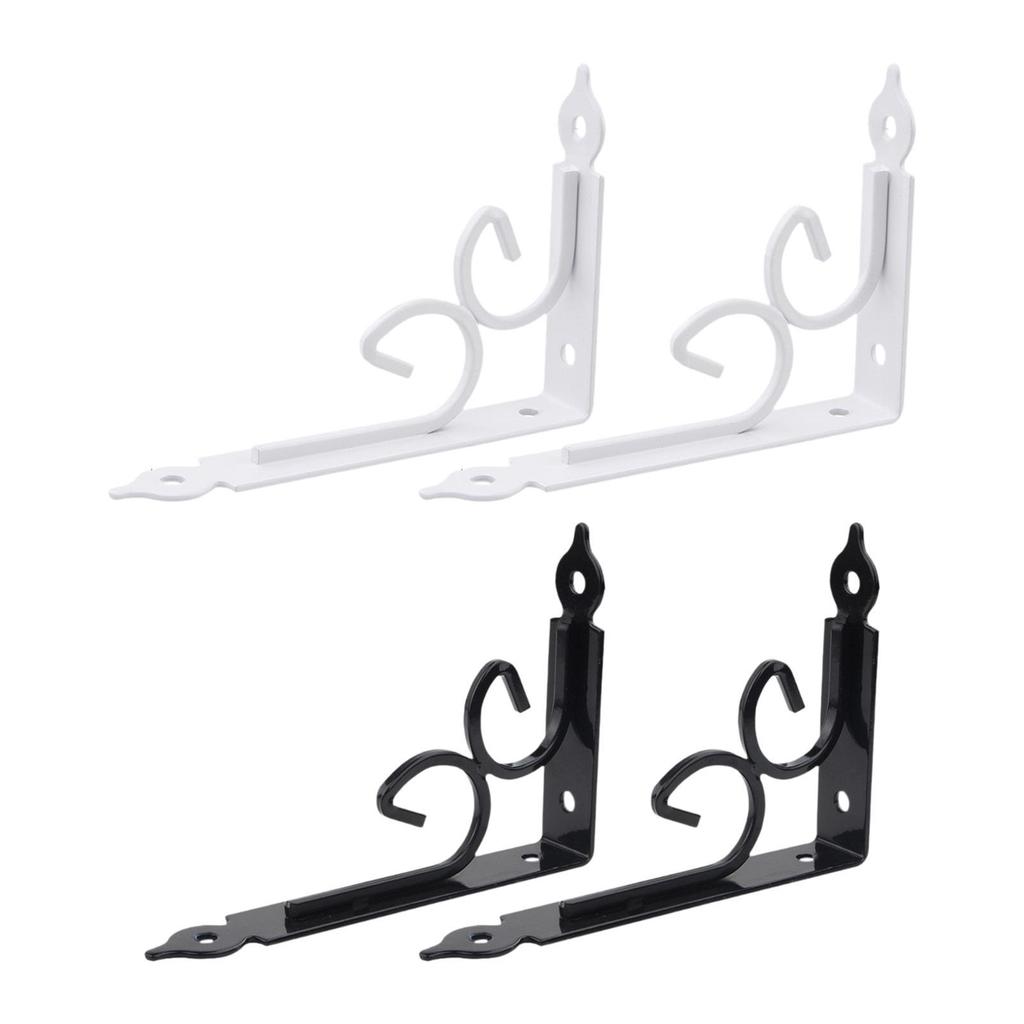 2 Pieces Wall Shelf Brackets Triangular 7.87"x4.96" Heavy Duty Hardware Thickened Sturdy Wall Mounted Metal Shelf Support