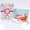3D Pop Up Christmas Greeting Card Merry Christmas Gift Cards with Envelopes Santa Elk Snowman Holiday Cards for Christmas Parties Home Decor