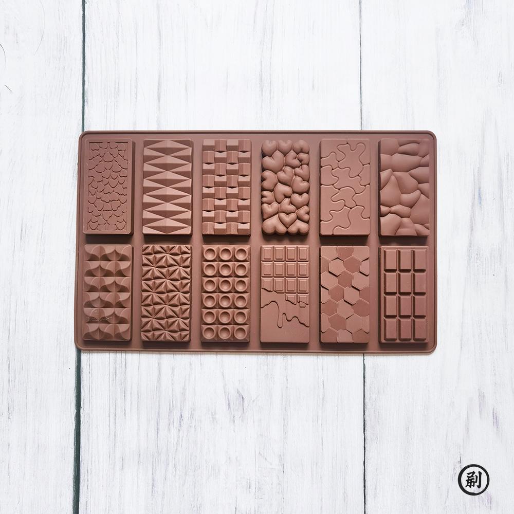 New Silicone Chocolate Mold 12 Cavity Break Apart Protein Candy Mould 3D DIY Biscuit Baking Tools Cake Decorating Mold