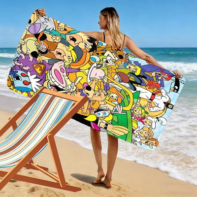 Hanna-Barbera Cartoon 2D Flat Print Beach Towel, Large Soft Quick Dry Towel for Beach Camping SwimmingZSTJ0915199