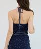 MOONISH Midnight Garden Halter Top - Midnight Navy