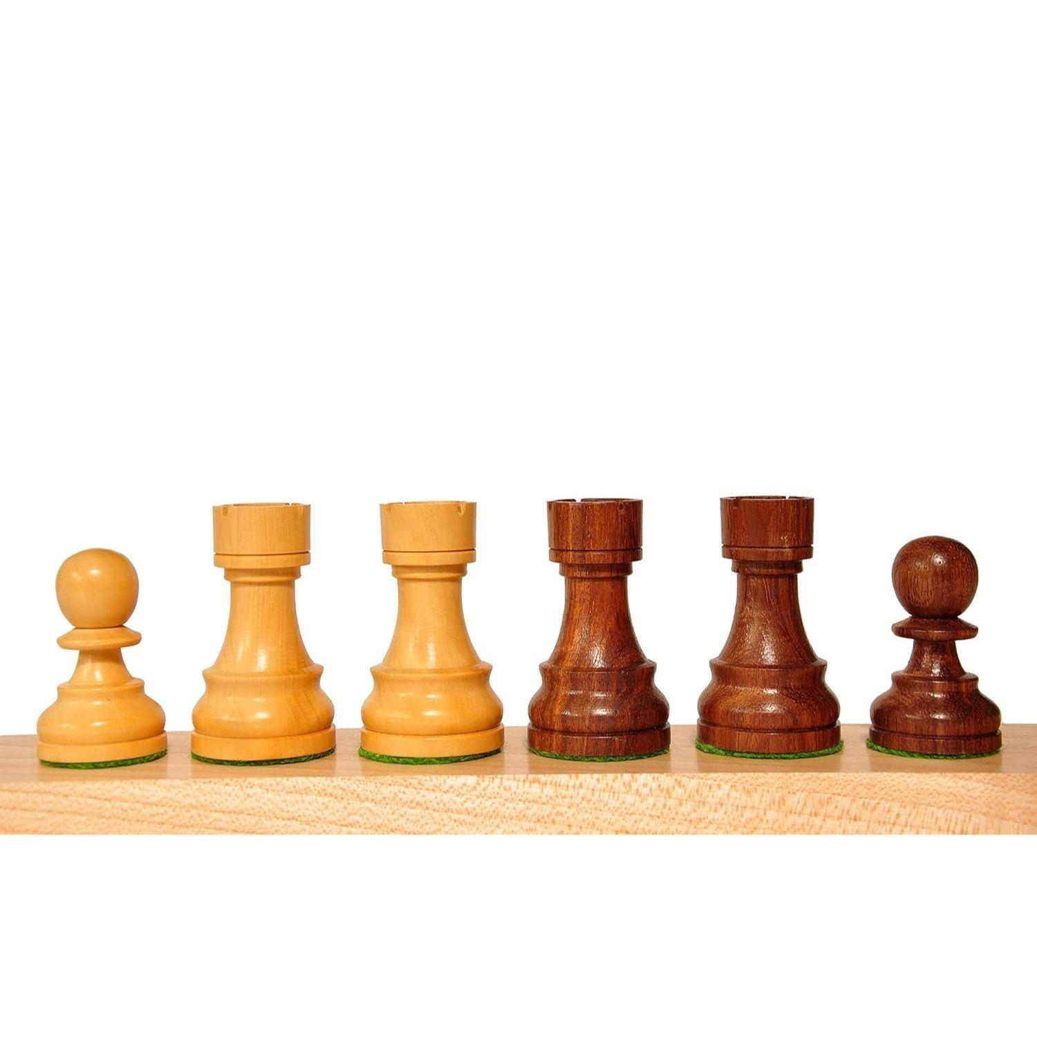 

Деревянные шахматные фигуры только 32 шахматиста и 2 дополнительные ферзи изготовлены из древесины палисандра и древесины самшита. Деревянная шахматная доска (Не включено)