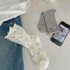 Love Hollow Atmosphere Sense Bow Pile Socks Women Light And Breathable Mid-Leg Socks Sweet Floral Lolita