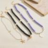 Bohemia Shell Beaded Necklace With Handcrafted Geometric Pendant For Women