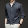 Autumn And Winter Men'S Long-Sleeved Scissor Collar T-Shirt, All Seamless High-Quality German Velvet Thickened Bottomed Top T-Shirt