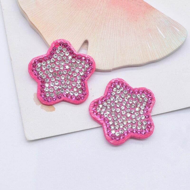 

12 шт. 30 мм красочные стразы звезды нашивки DIY ремесла декор хрустальные аппликации аксессуары розы красного