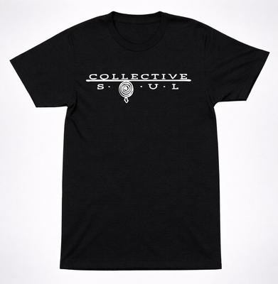 T-Shirt Logo Collective Soul Anni '90 Band Rock Alternativo Minimalista Maglietta Nera