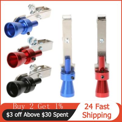 Silenciador de silbato de turbo universal para coche, talla S, tubo de escape, simulador de silbato falso para estilizar el vehículo.