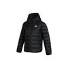 Down Jackets Women's Black Hooded Moderate Down Jacket (Unisex) Down Jackets DR1585 010