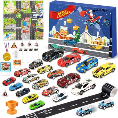 Humairc Auto Adventskalender 2025 Jungen Adventskalender 2025 24 Rennautos Weihnachtskalender Kinder ab 3 Jahren
