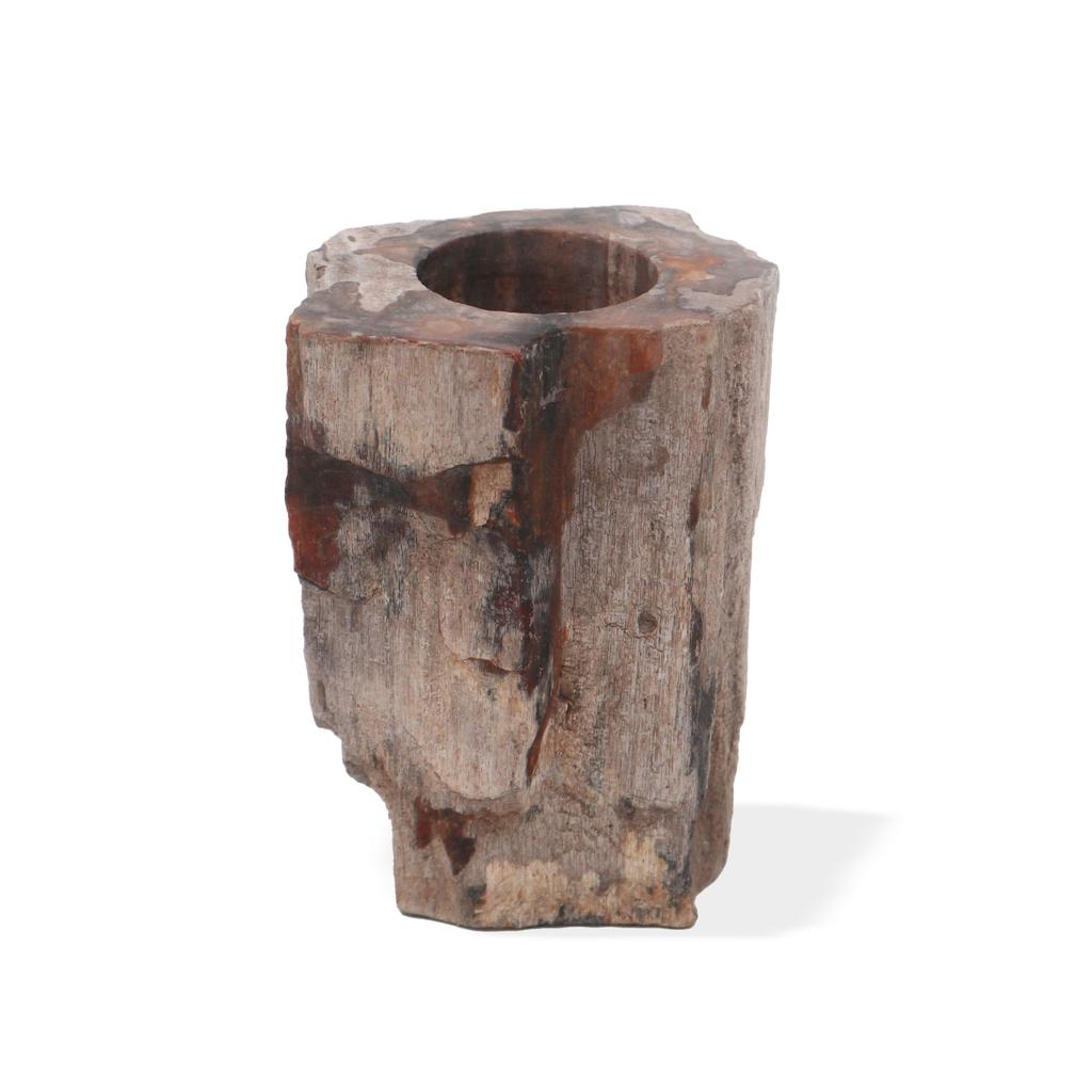 Versteinertes Holz Teelichthalter