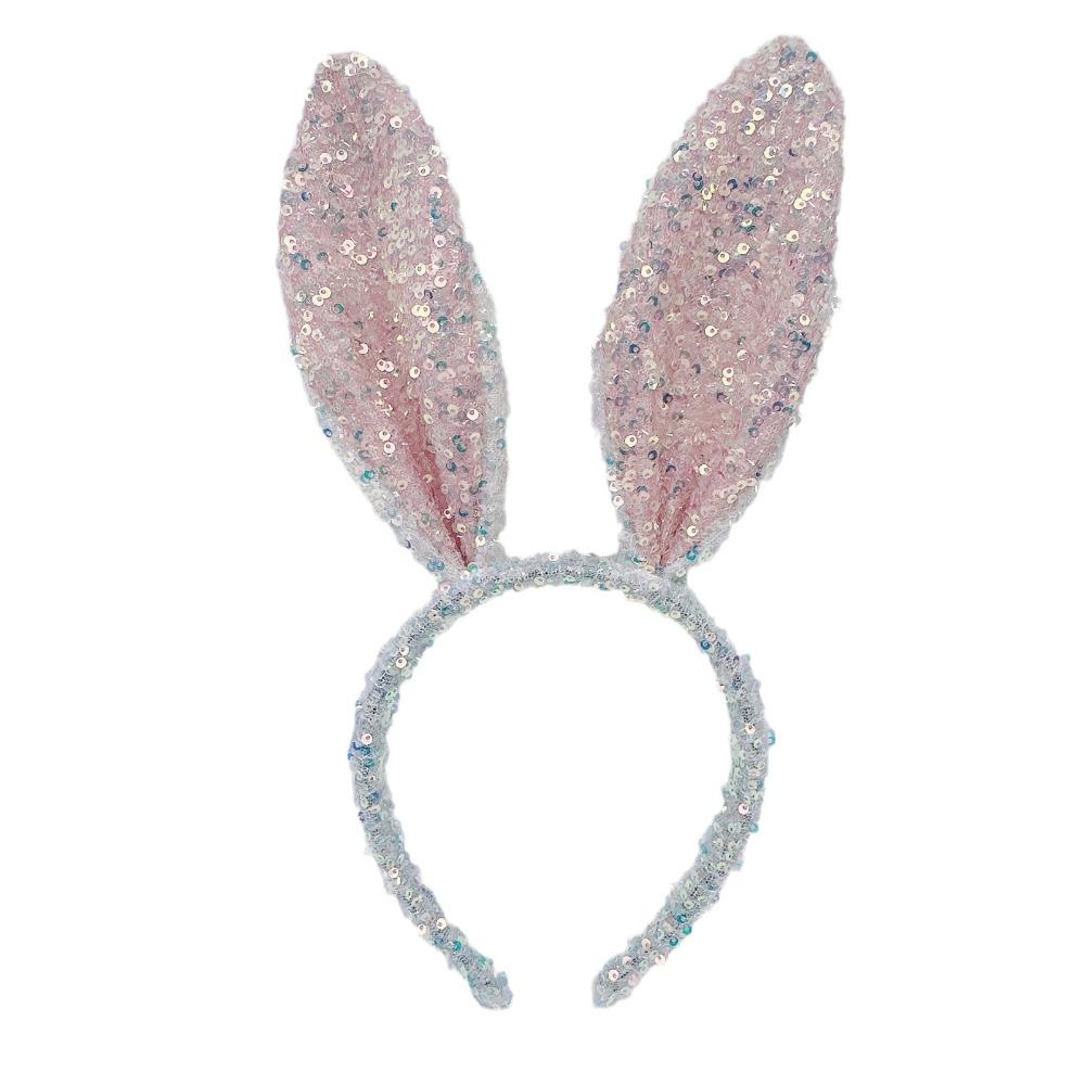 Cartoon Bunny Ears Headband Glitter Rabbit Ear Hairband Fashion Easter Bunny Headband  Girl