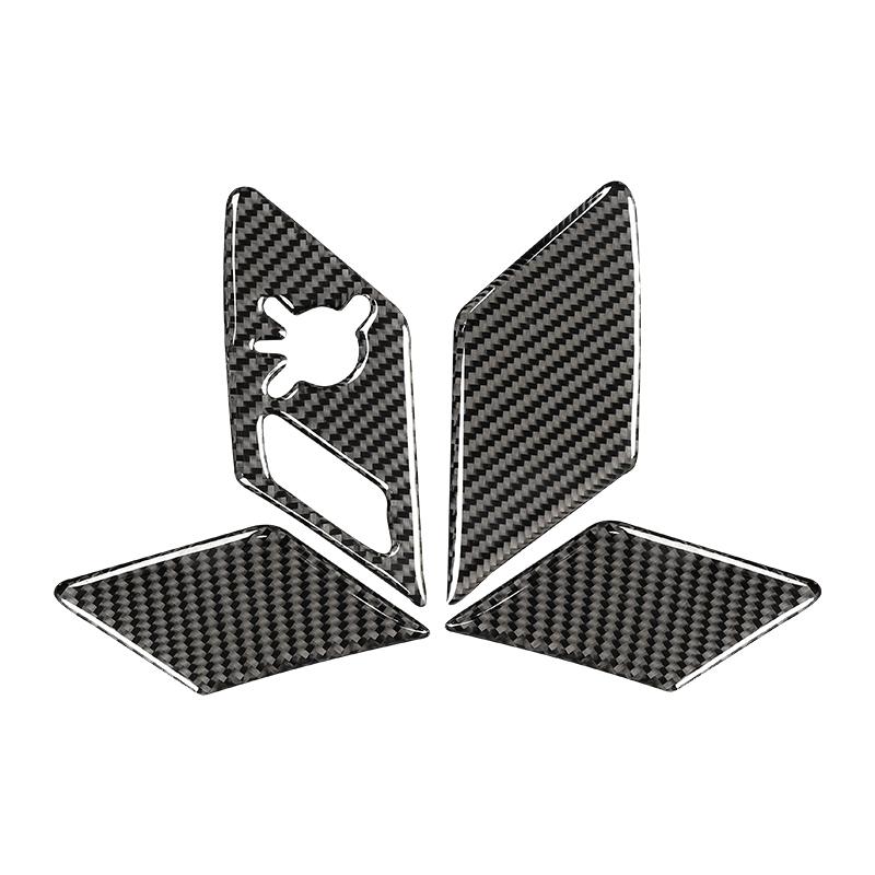 For Volkswagen Golf 7 Gti R Gte Gtd Mk7 2013- Door Lock Switch Panel Trim Cover Carbon Fiber Decor Sticker Car Accessories