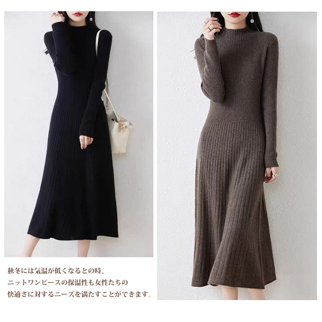 CoeFodMavo Knit Long Ribbed Solid Perfect for and Winter Women's Dress, Sleeve, Turtleneck, Knit, Flattering, Casual, Color, Soft, Elegant, Cute,