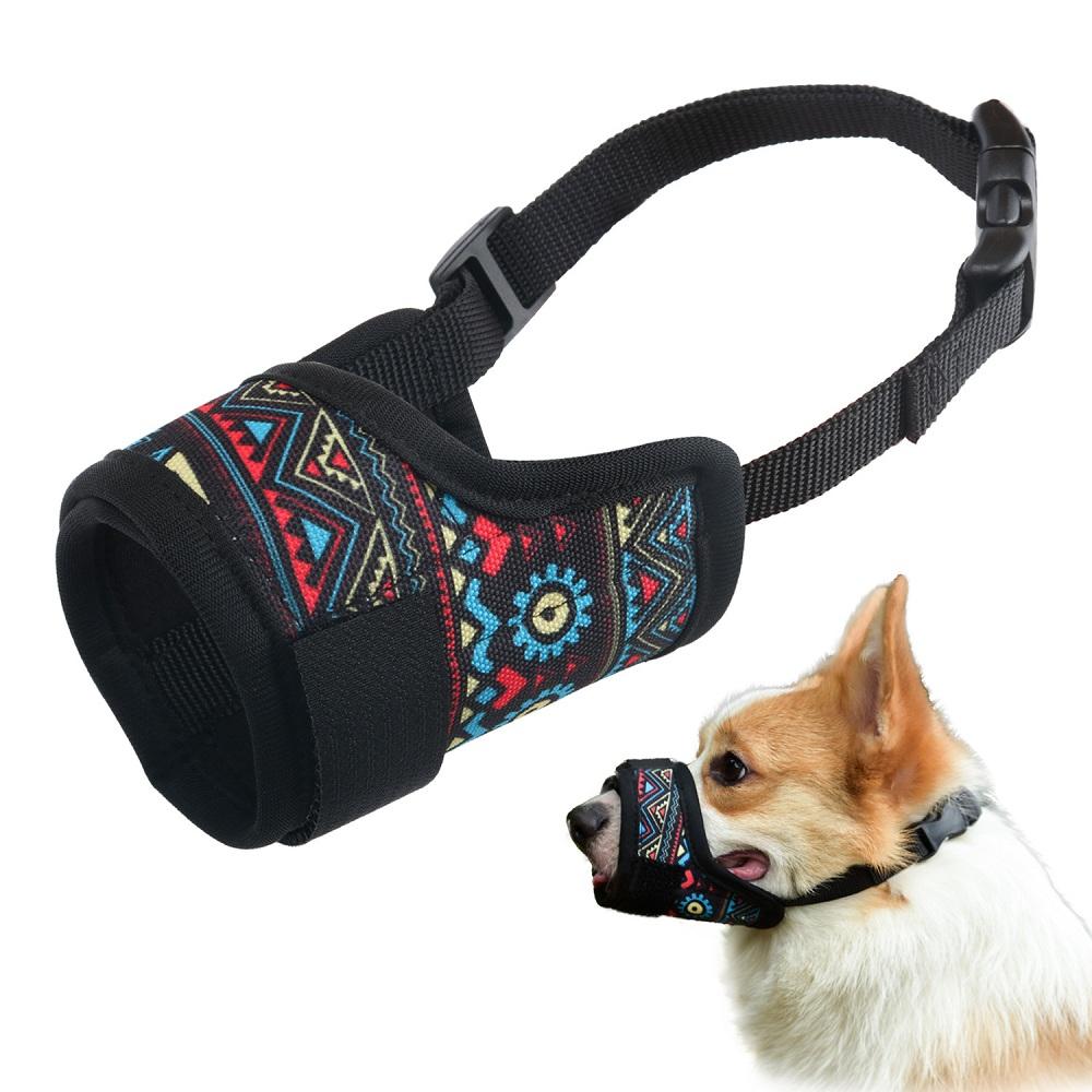 Dog Muzzle for Small Large Dogs Adjustable Mesh Breathable Anti Barking Pet Mouth Muzzles for Dogs Nylon Straps Dog Accessories