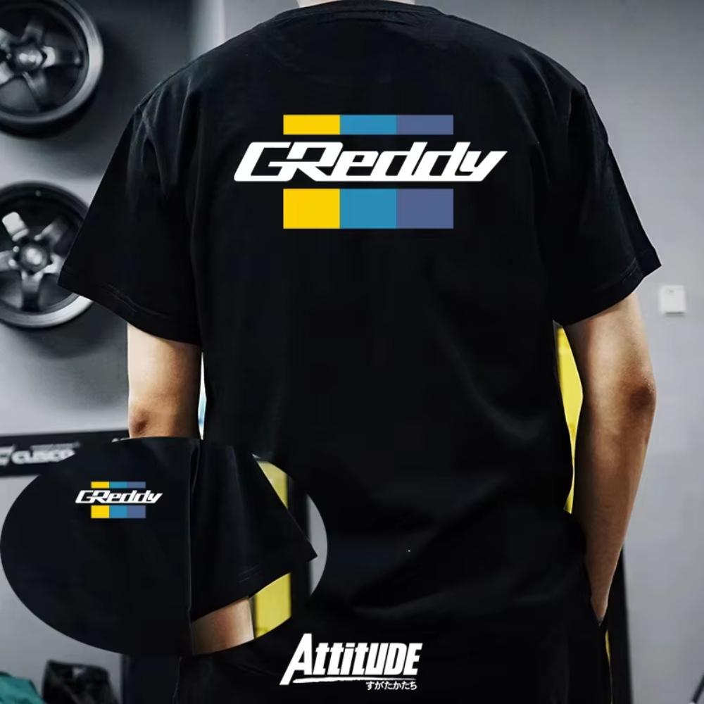 2026 Summer Fashion Unisex T Shirt Cotton Short Sleeve GReddy Turbo System Print T Shirt Oversized T Shirts Unisex Clothing Simple Tee