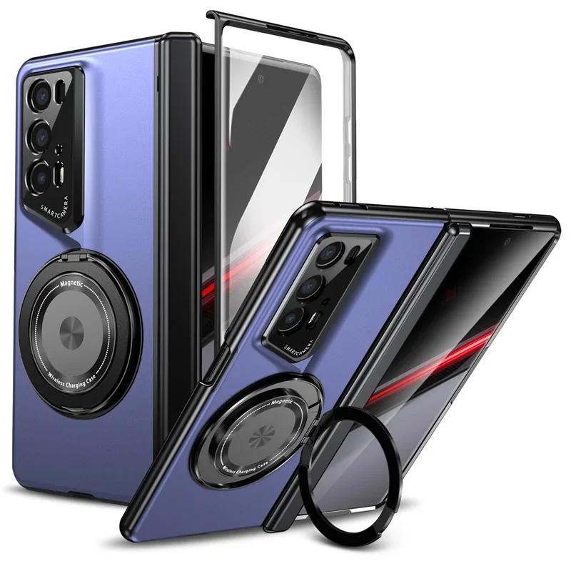 Magnetic Hinge Holder Phone Case for Honor Magic V2 RSR VS3 V3 V5 Screen Glass All Inclusive Folding Stand Shockproof Cover